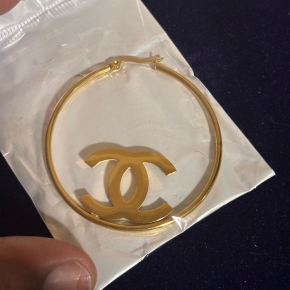 Gold Hoop Earrings - Picture 2 of 2